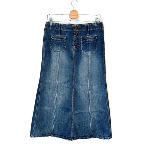 Gap | Y2K Vintage Jean Maxi Skirt Size 10 - Picture 1 of 7
